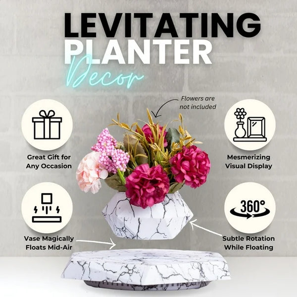 Magnetic levitating plant pot